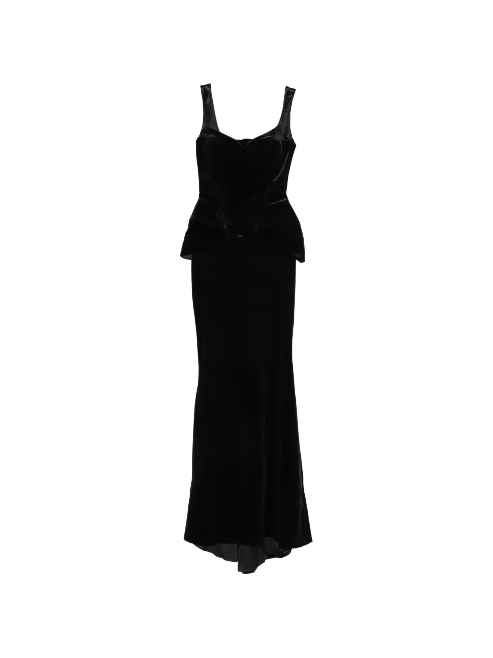 Adamaris zip-fastening corset-style maxi skirt set - Nero