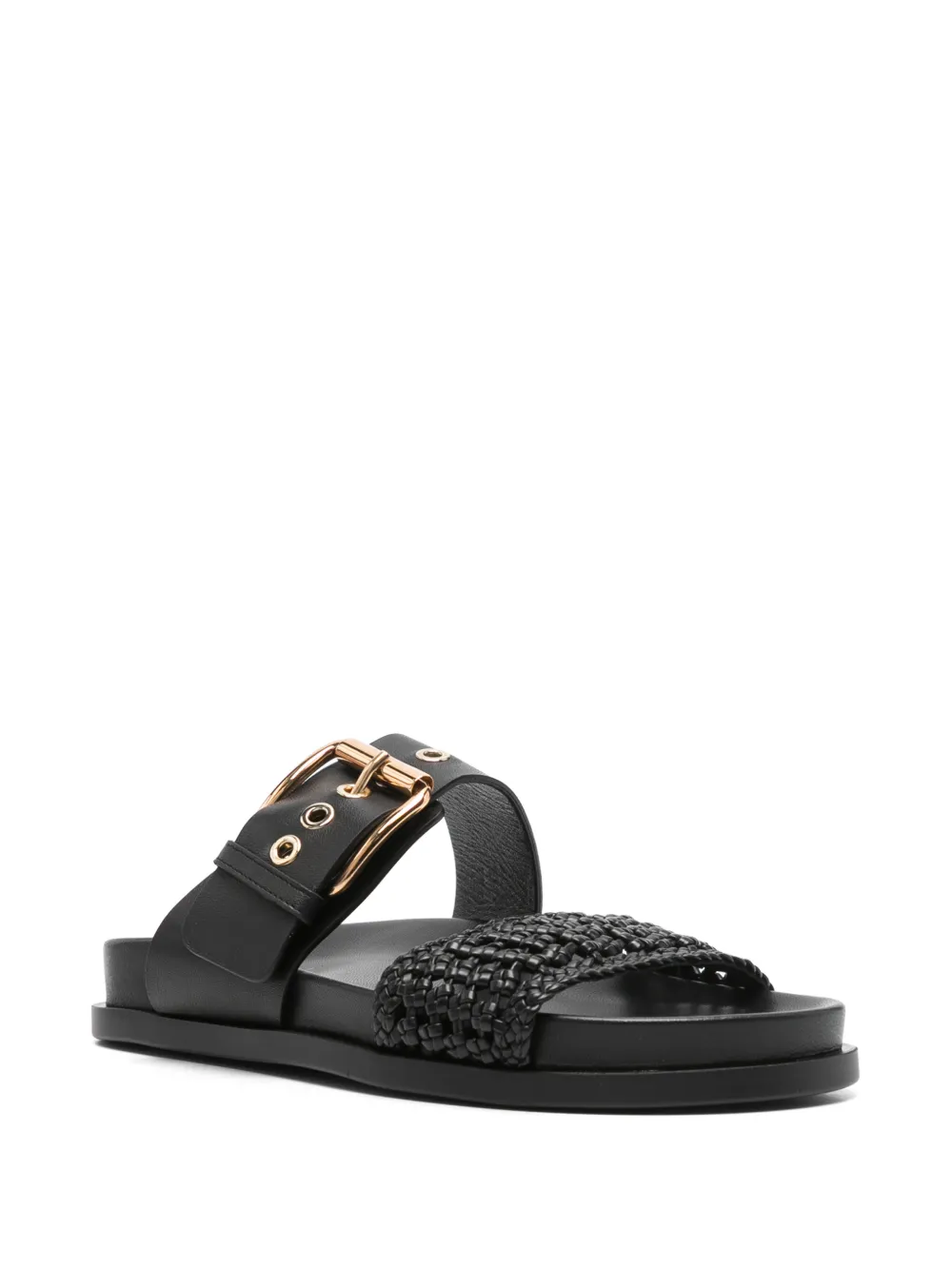 AGL Cristina Crochet buckle-fastening sandals Zwart