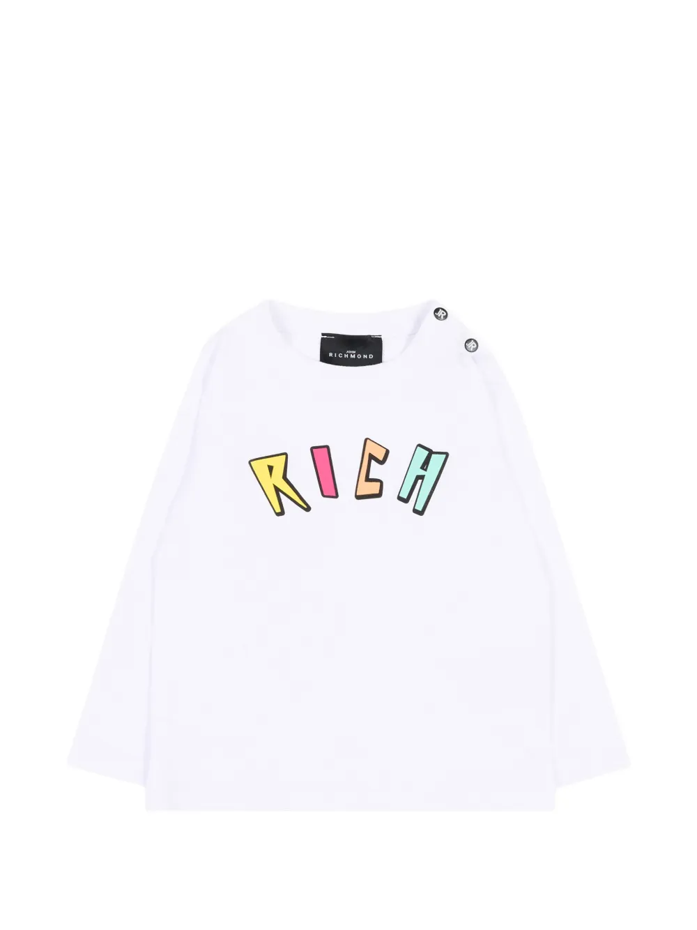 John Richmond Junior cotton long sleeve T-shirt - Bianco