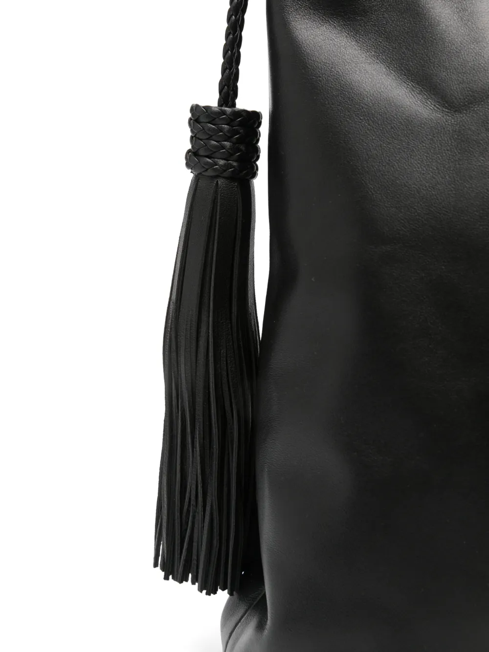ETRO Grote Kalispera leren tas met kwastjes Zwart