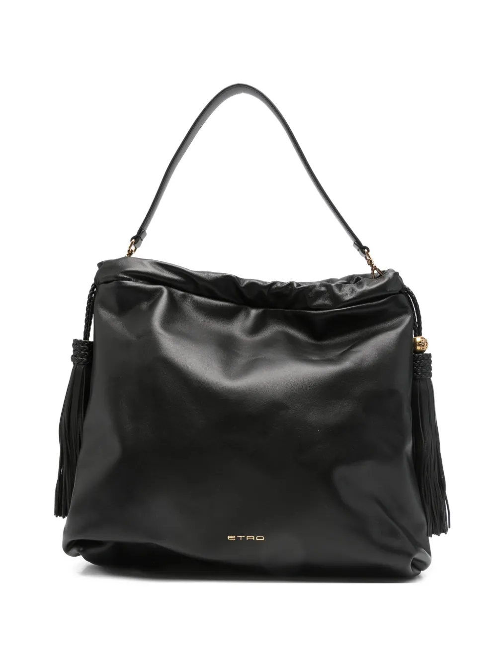 ETRO large Kalispera tassel-detail leather shoulder bag - Nero