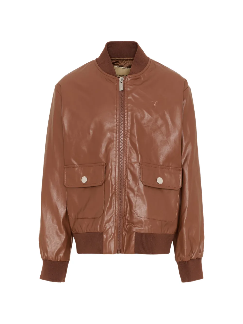 TRUSSARDI JUNIOR zip-up bomber jacket - Marrone