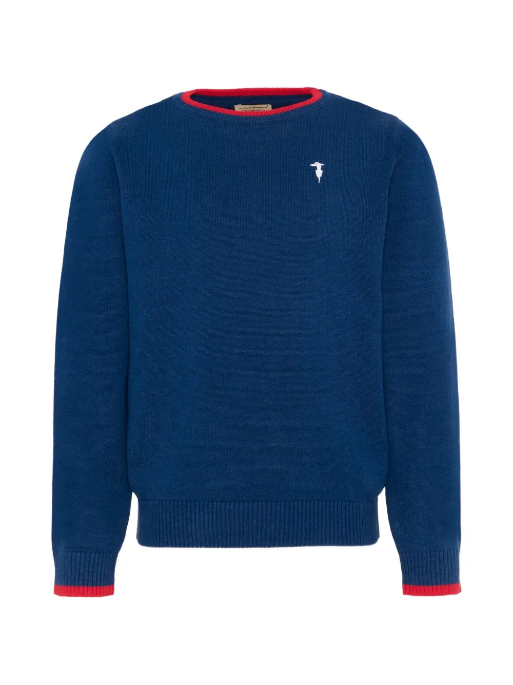 TRUSSARDI JUNIOR embroidered-logo sweater - Blu