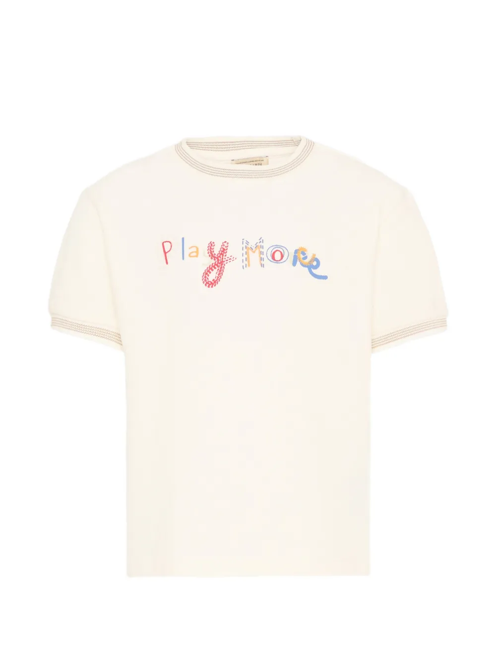 TRUSSARDI JUNIOR embroidered T-shirt - Toni neutri