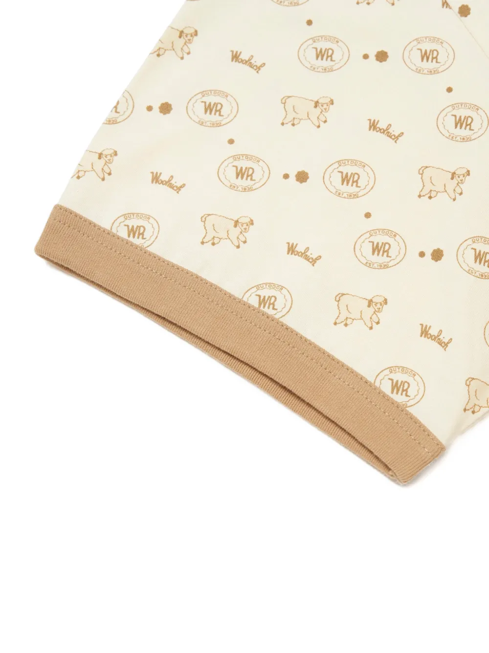 Woolrich T-shirt met logoprint Beige