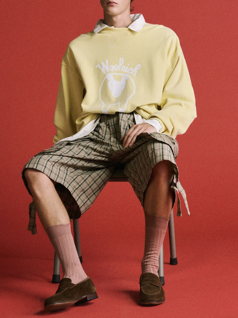 Woolrich Sweater met print Geel