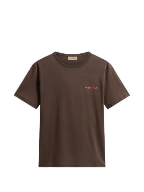 Woolrich garment-dyed graphic-print T-shirt