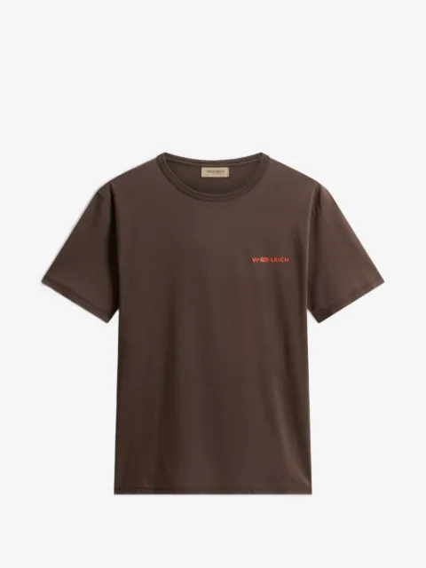 Woolrich garment-dyed graphic-print T-shirt