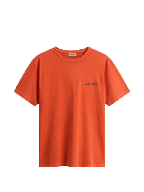 Woolrich garment-dyed graphic-print T-shirt