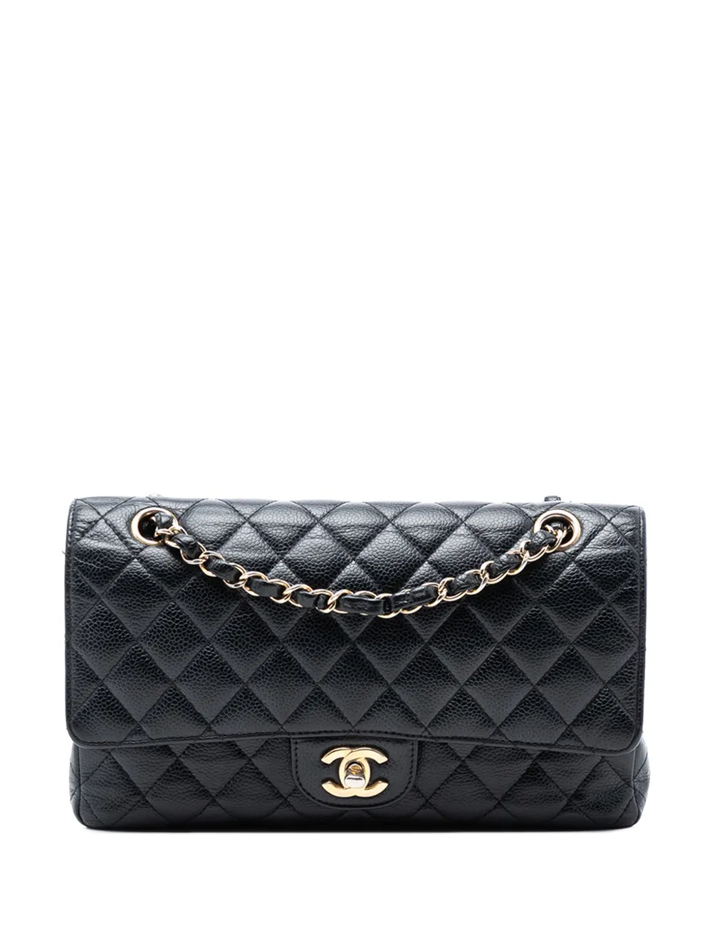CHANEL Pre-Owned 2014 Medium Classic Caviar Double Flap shoulder bag - Nero
