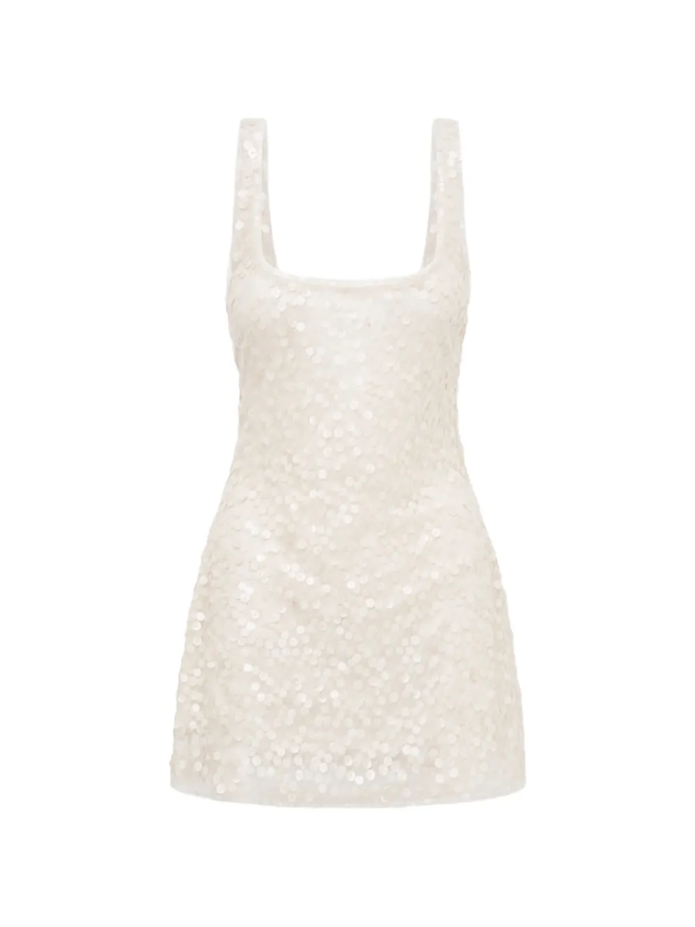 LoveShackFancy sequin scoop neck dress - Neutrals