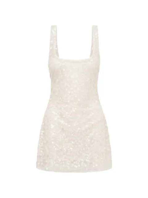 LoveShackFancy sequin scoop neck dress