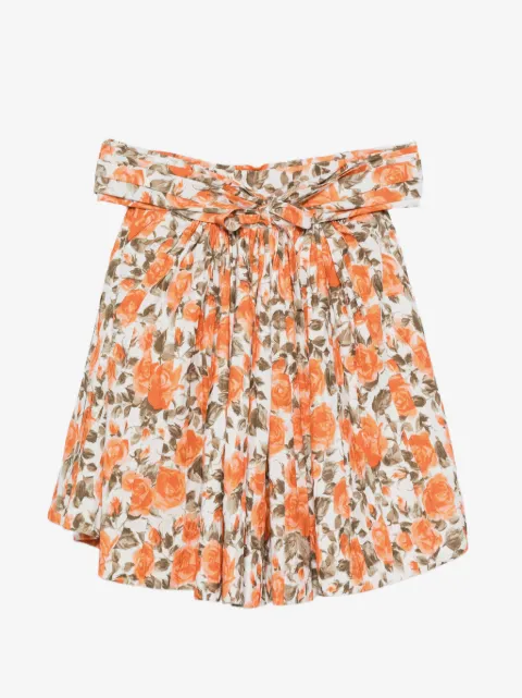Chloé floral-print off-shoulder mini dress