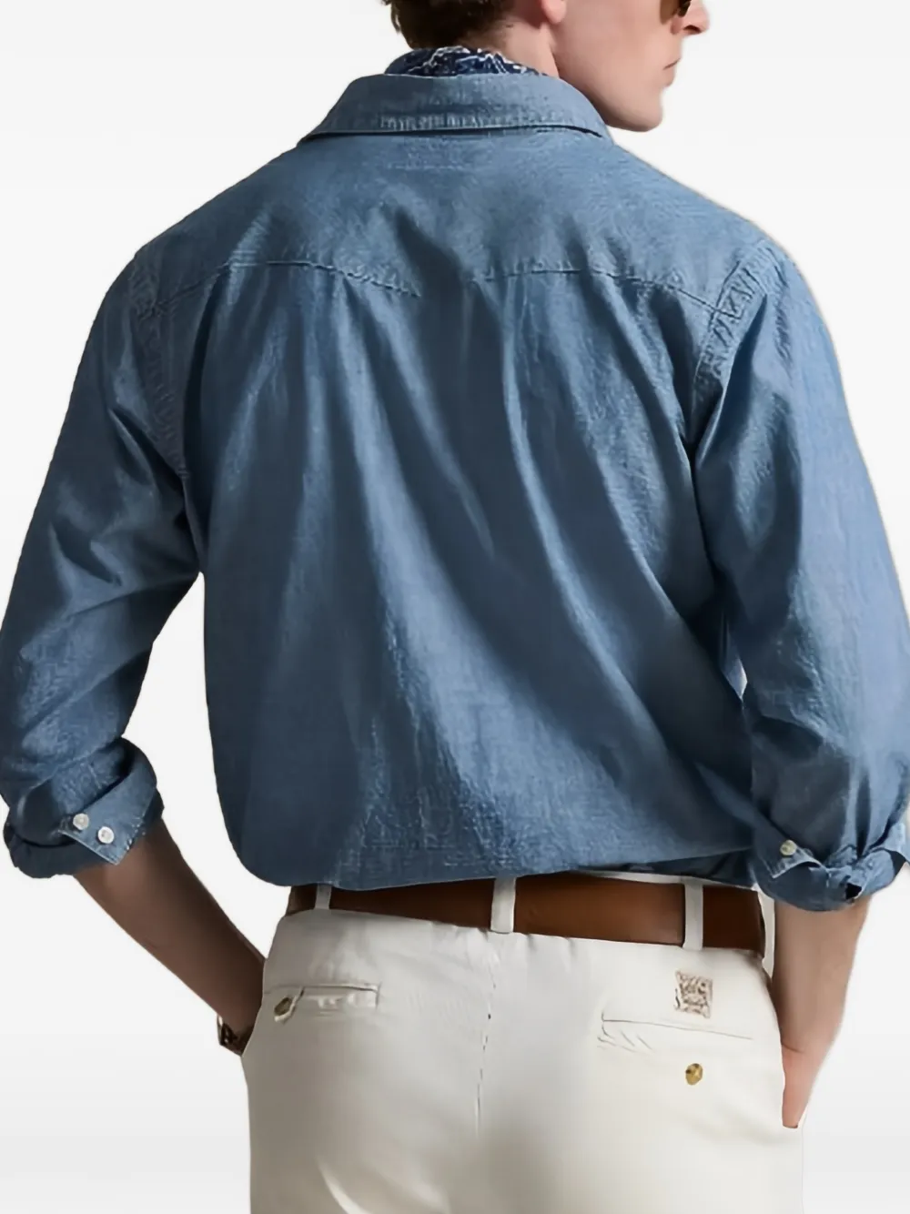 Polo Ralph Lauren Denim overhemd met zak met knopen Blauw