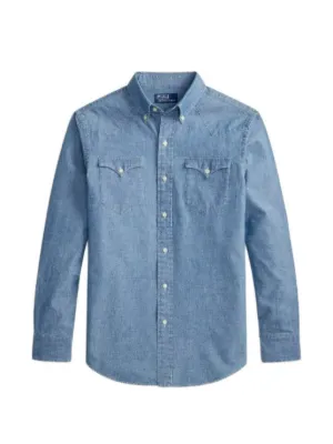 Polo Ralph Lauren ボタン デニムシャツ | ブルー | FARFETCH JP