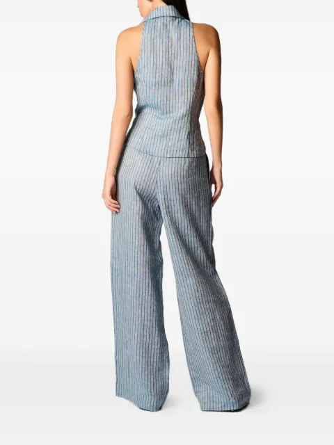 HEVRON striped wide leg trousers