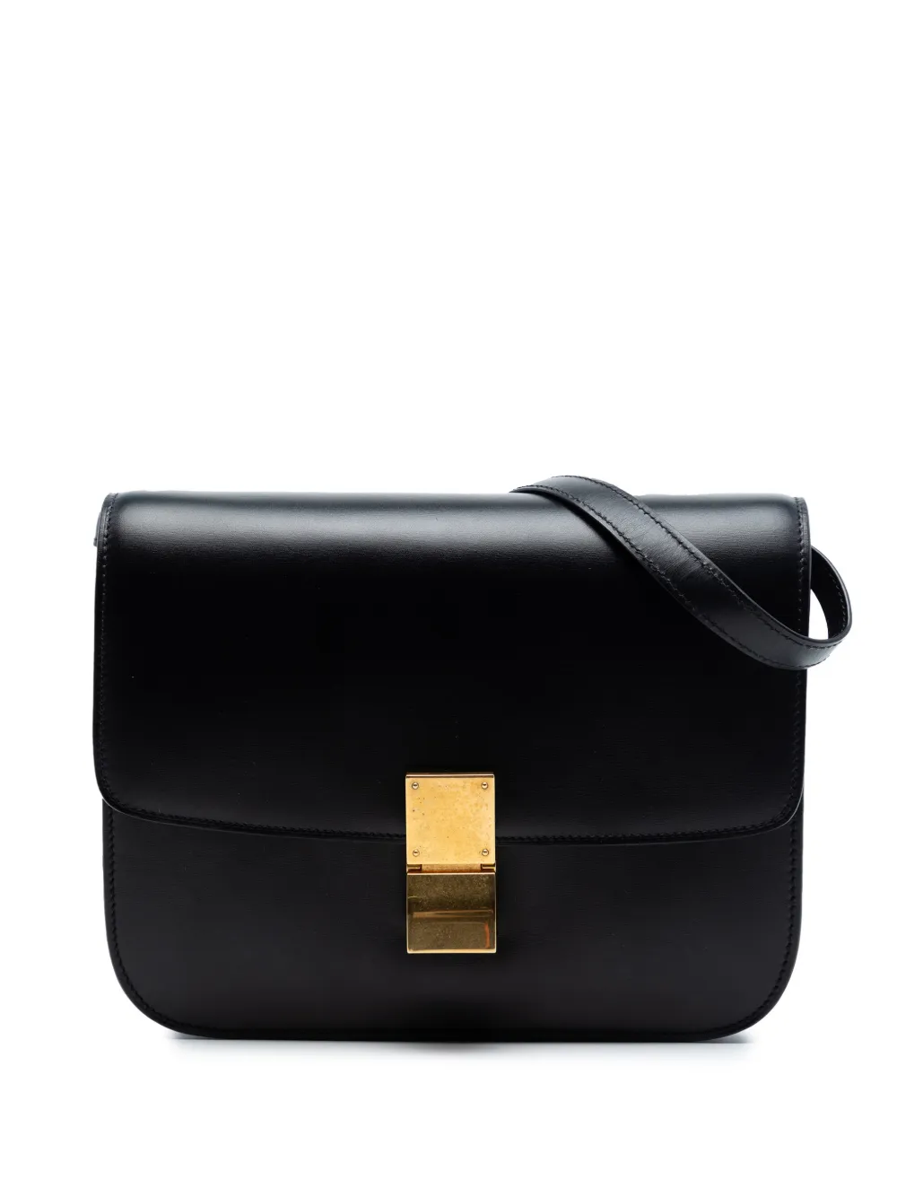 Celine Pre-Owned 2016 Medium Calfskin Classic Box crossbody bag - Nero