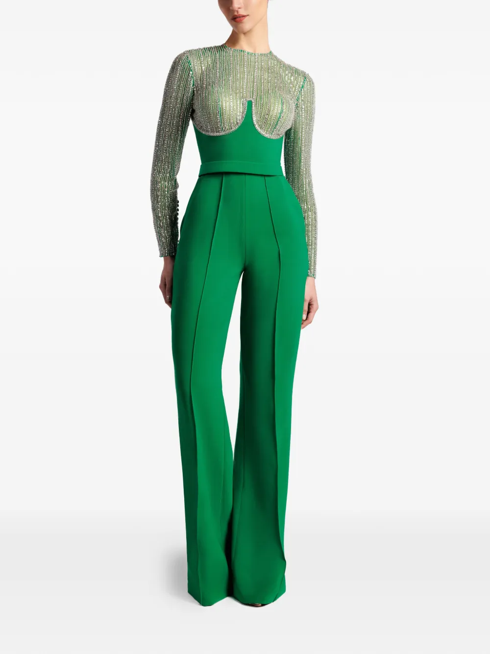 Gattinolli by Marwan Jumpsuit met borduurwerk Groen