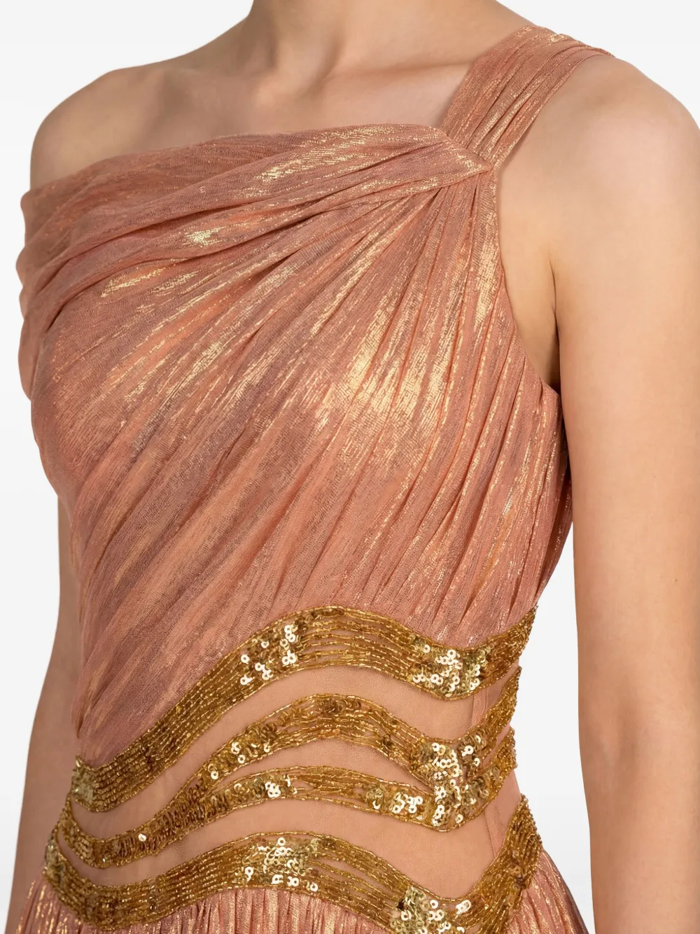 Gattinolli by Marwan Lurex avondjurk Roze