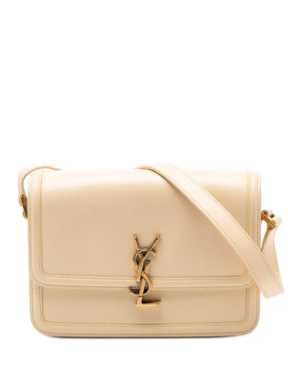 Saint Laurent Pre-Owned 2022 Medium Smooth Calfskin Solferino Satchel In Box crossbody bag - Braun
