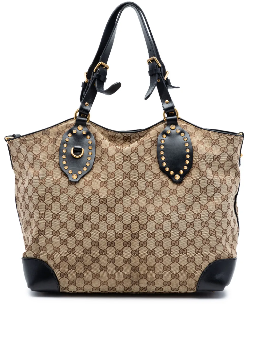 Gucci Pre-Owned 2016-2025 GG Canvas Patti Studed Hobo tote bag - Nero