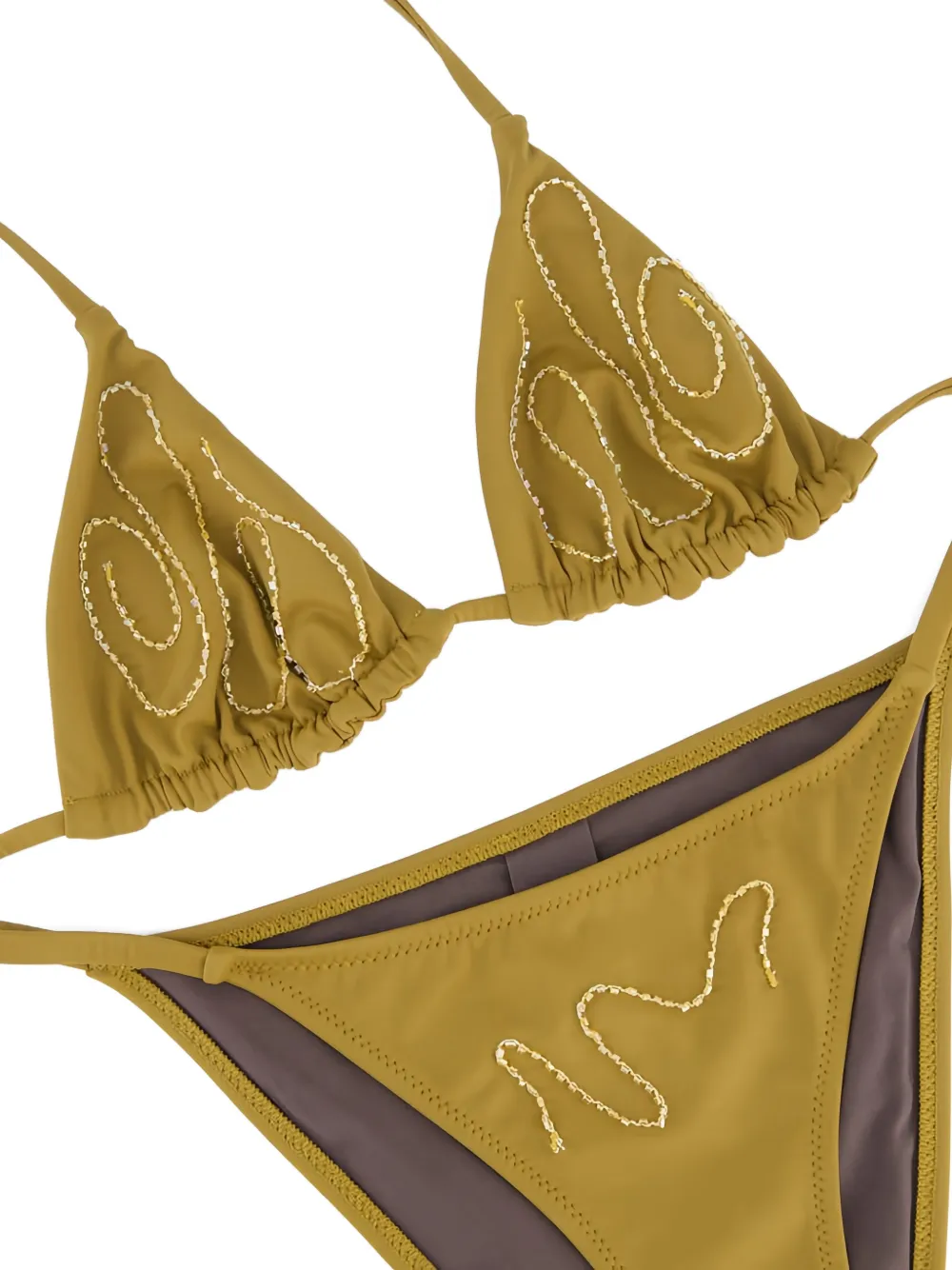  Paloma Wool Bikini Sharpie Con Apliques - Amarillo 