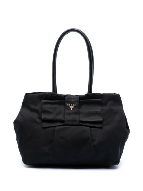 Prada Pre-Owned 2000-2025 テスート フィオッコ ボウ ハンドバッグ