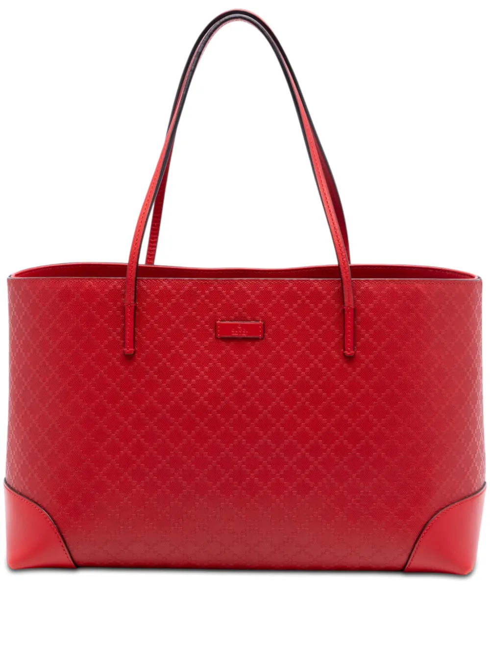 Gucci Pre-Owned 2016-2025 Leather Diamante Bright Hilary Lux tote bag - Rosso