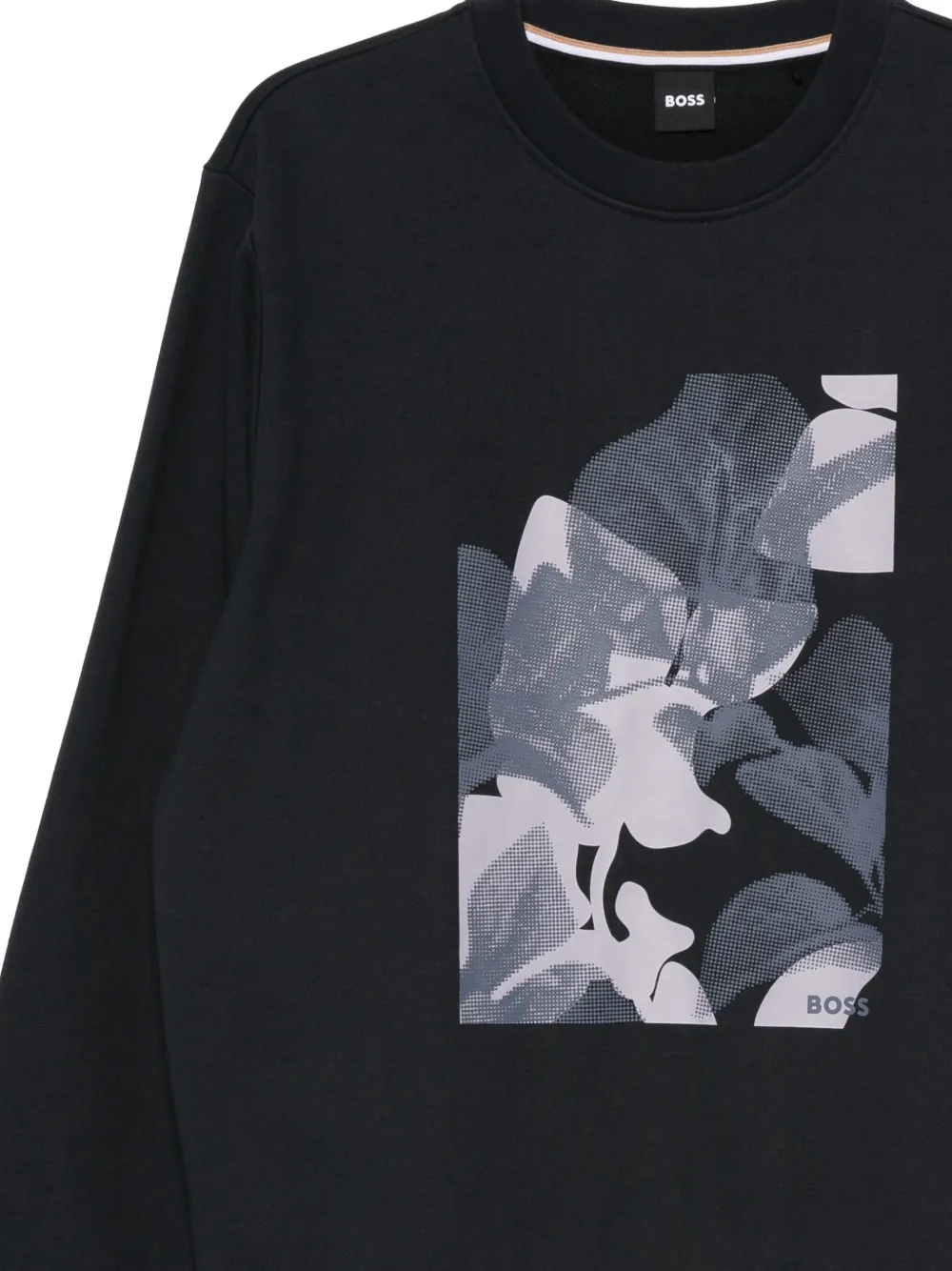 BOSS Sweater met print Blauw