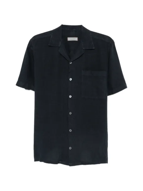 Canali short-sleeve linen shirt