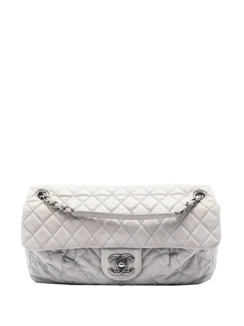 CHANEL Pre-Owned grand sac porté épaule en cuir de veau irisé matelassé Coco Pleats Flap (2010-2011)