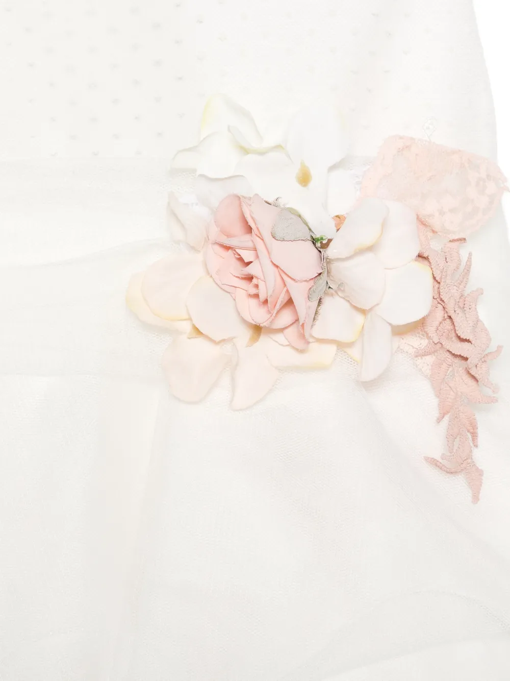 Mimilù Jurk met bloemenpatch Wit