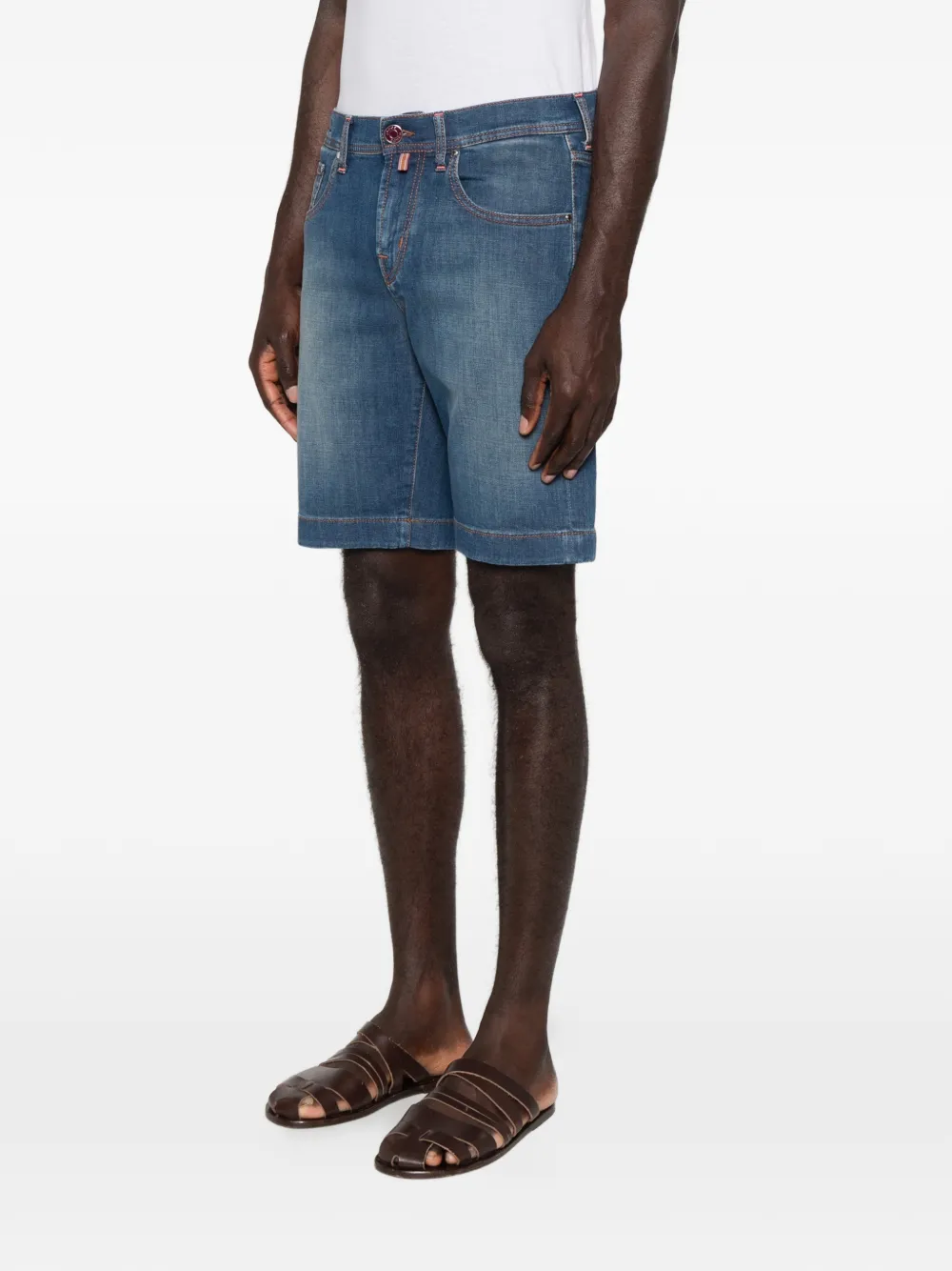 Jacob Cohën Nicolas shorts met logopatch Blauw