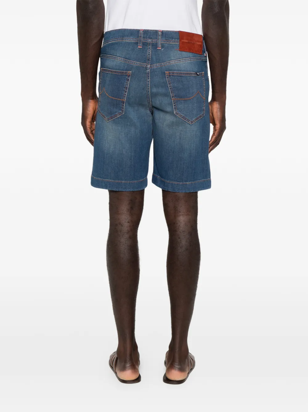 Jacob Cohën Nicolas shorts met logopatch Blauw