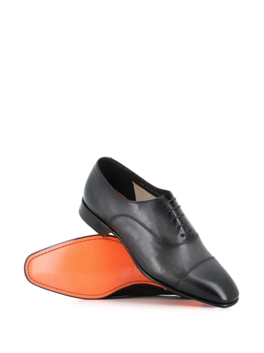 Santoni Oxford veterschoenen met bewerkte neus Zwart