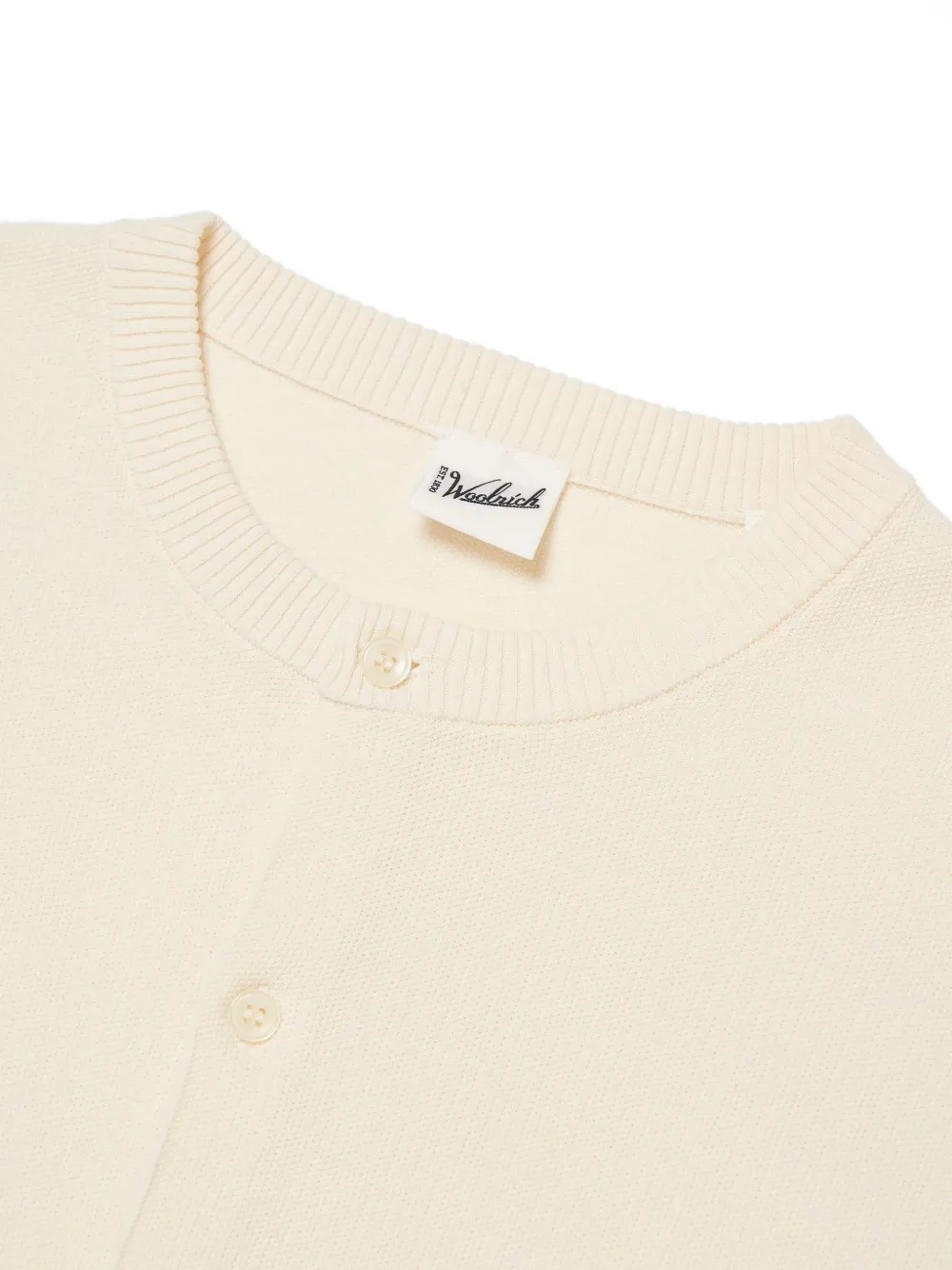 Woolrich Piqué gebreid vest met ronde hals Beige