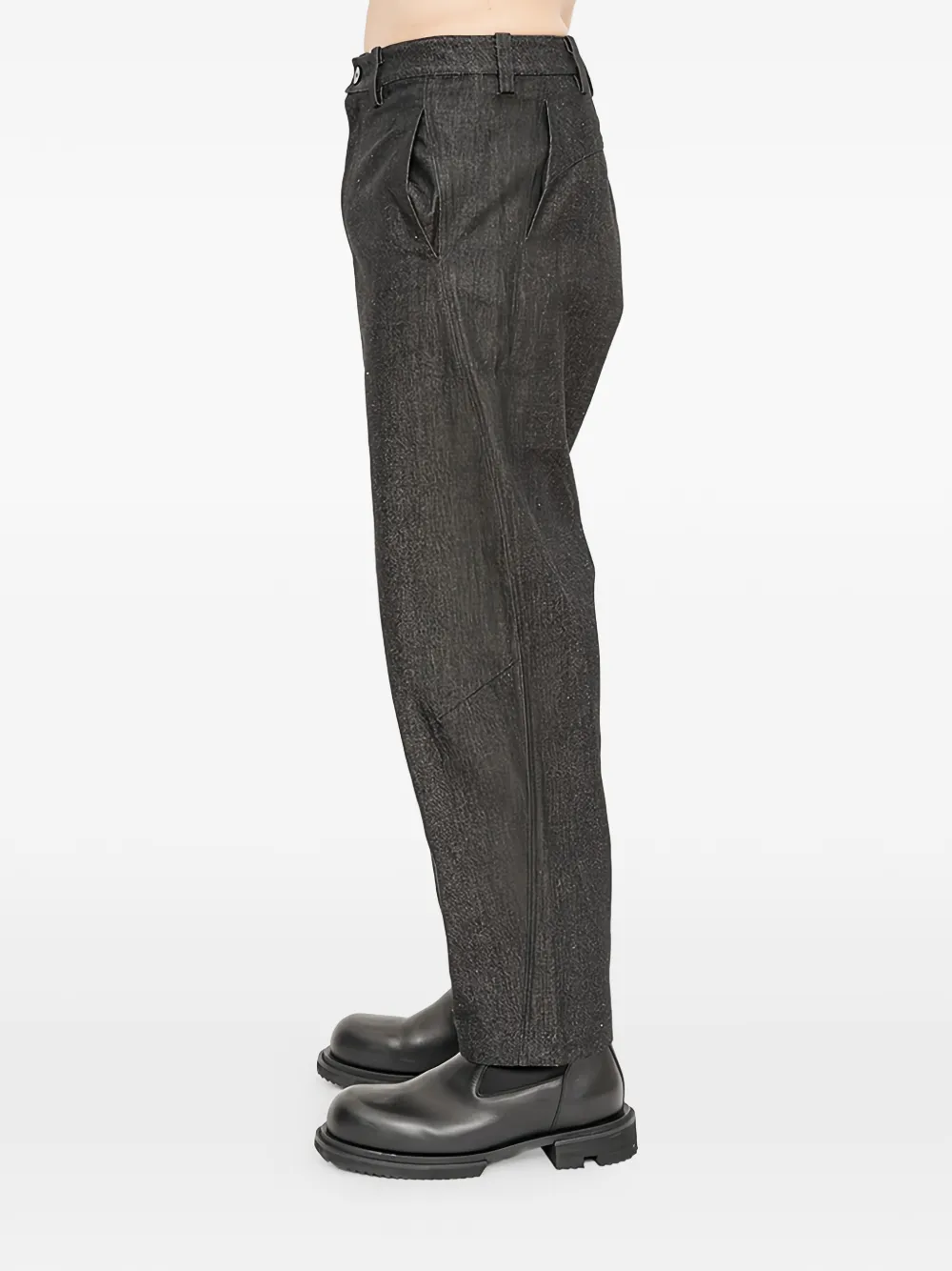 Joe Chia Traceline broek met vlakken Bruin