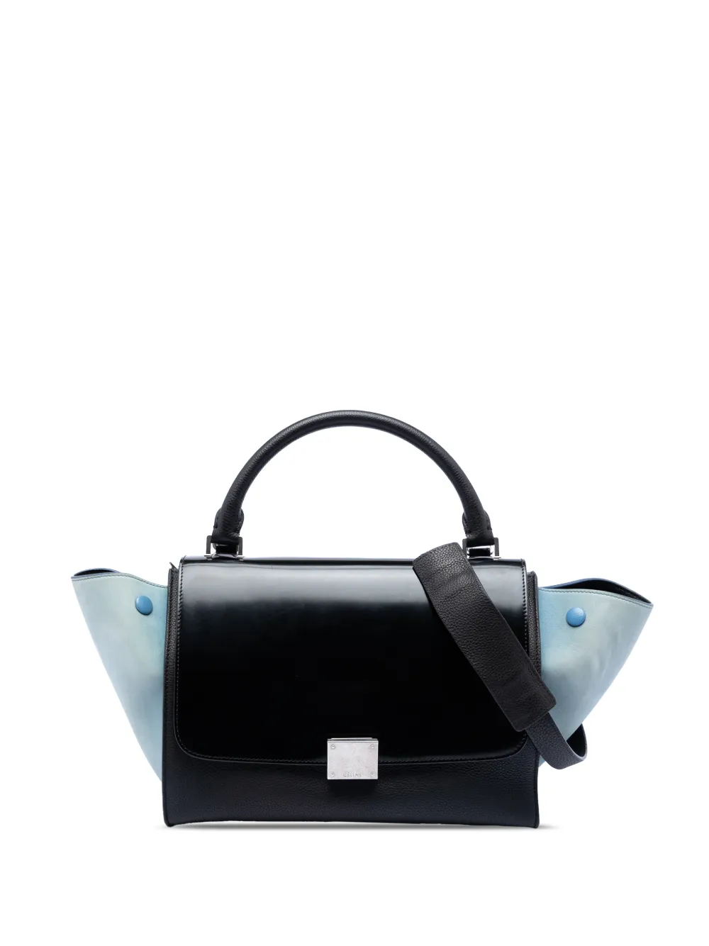 Celine Pre-Owned 2016 Small Bicolor Leather Trapeze satchel - Blu