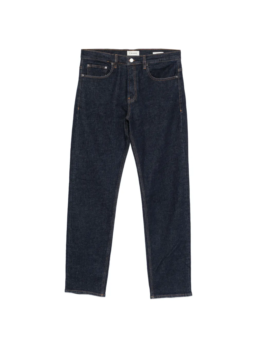 FRAME The Straight contrast-stitch jeans - Blu