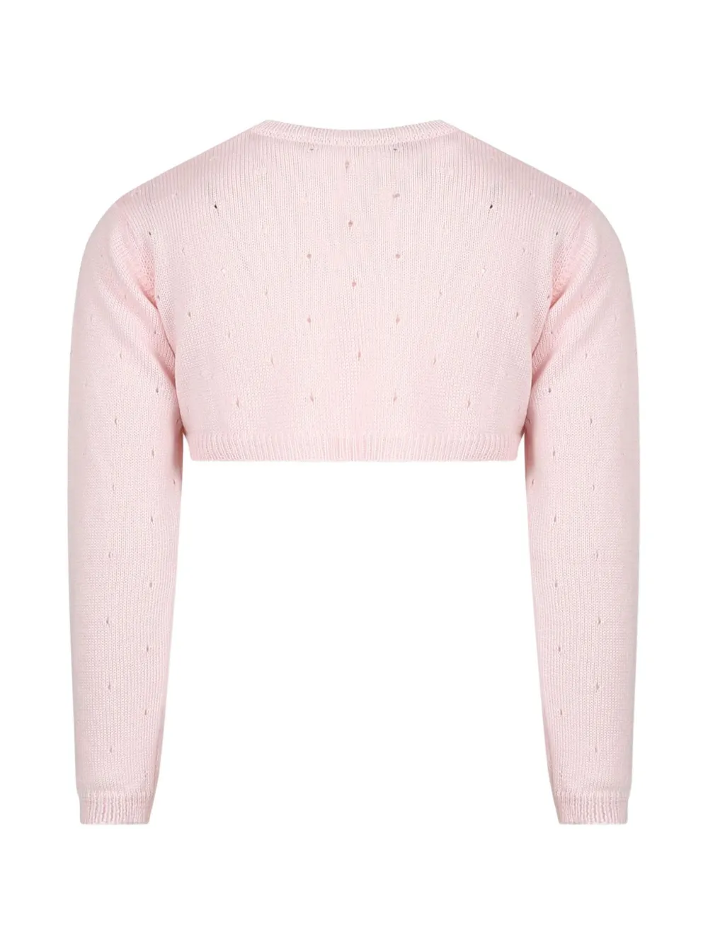 Little Bear Vest met lange mouwen en geperforeerde details Roze