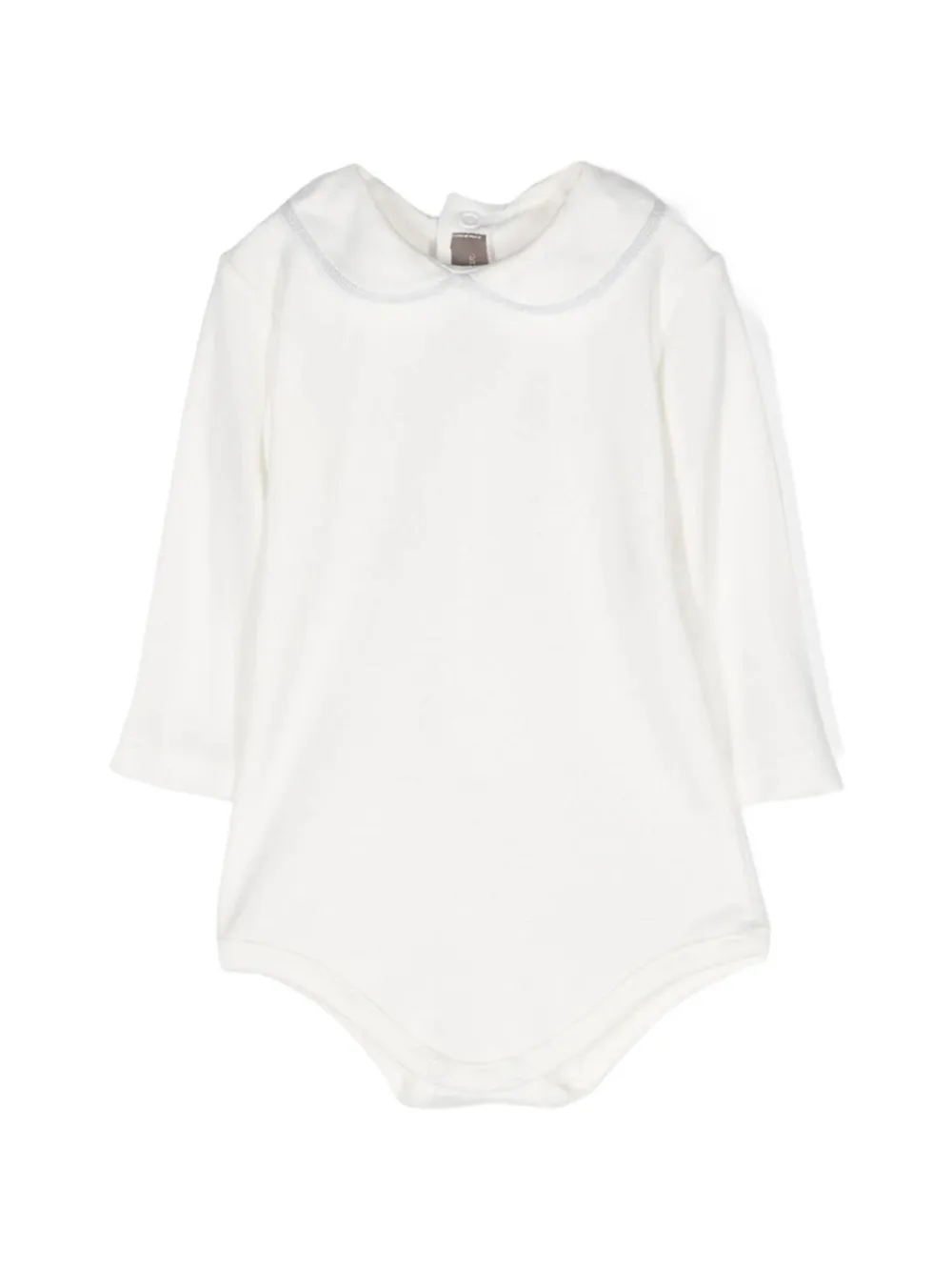 Little Bear peter pan collar long-sleeve body - Bianco
