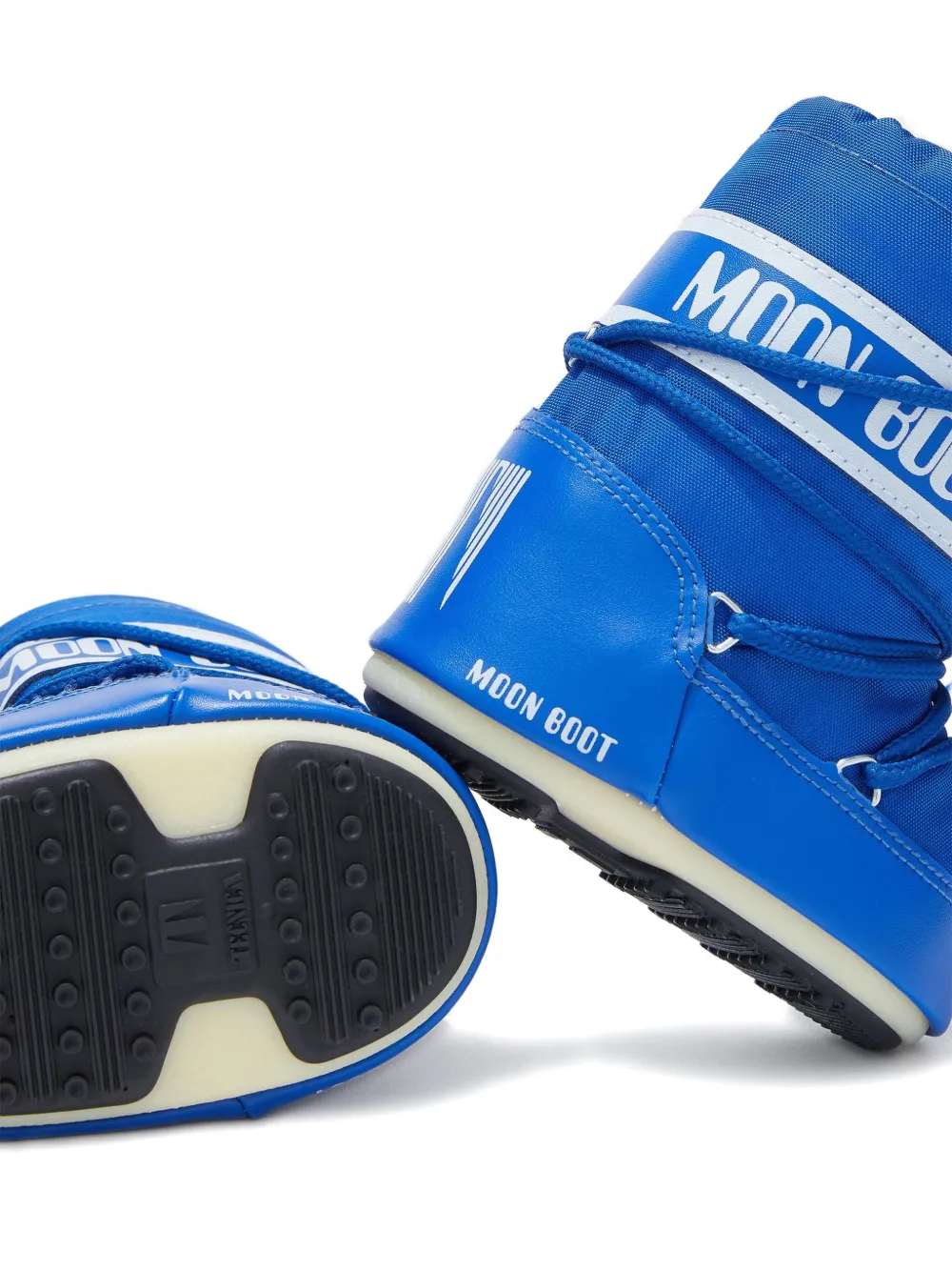 Moon Boot Kids Icon logo-print laced boots Blauw