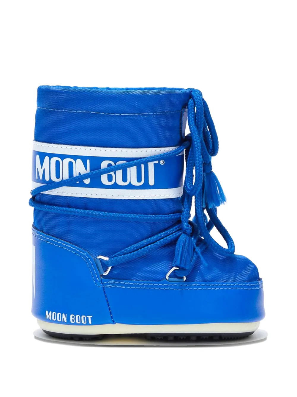 Moon Boot Kids' Icon Logo-print Laced Boots In Blue