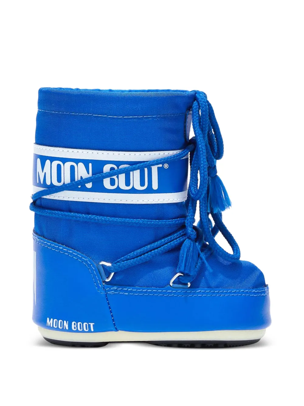 Moon Boot Kids Icon logo-print laced boots - Blu