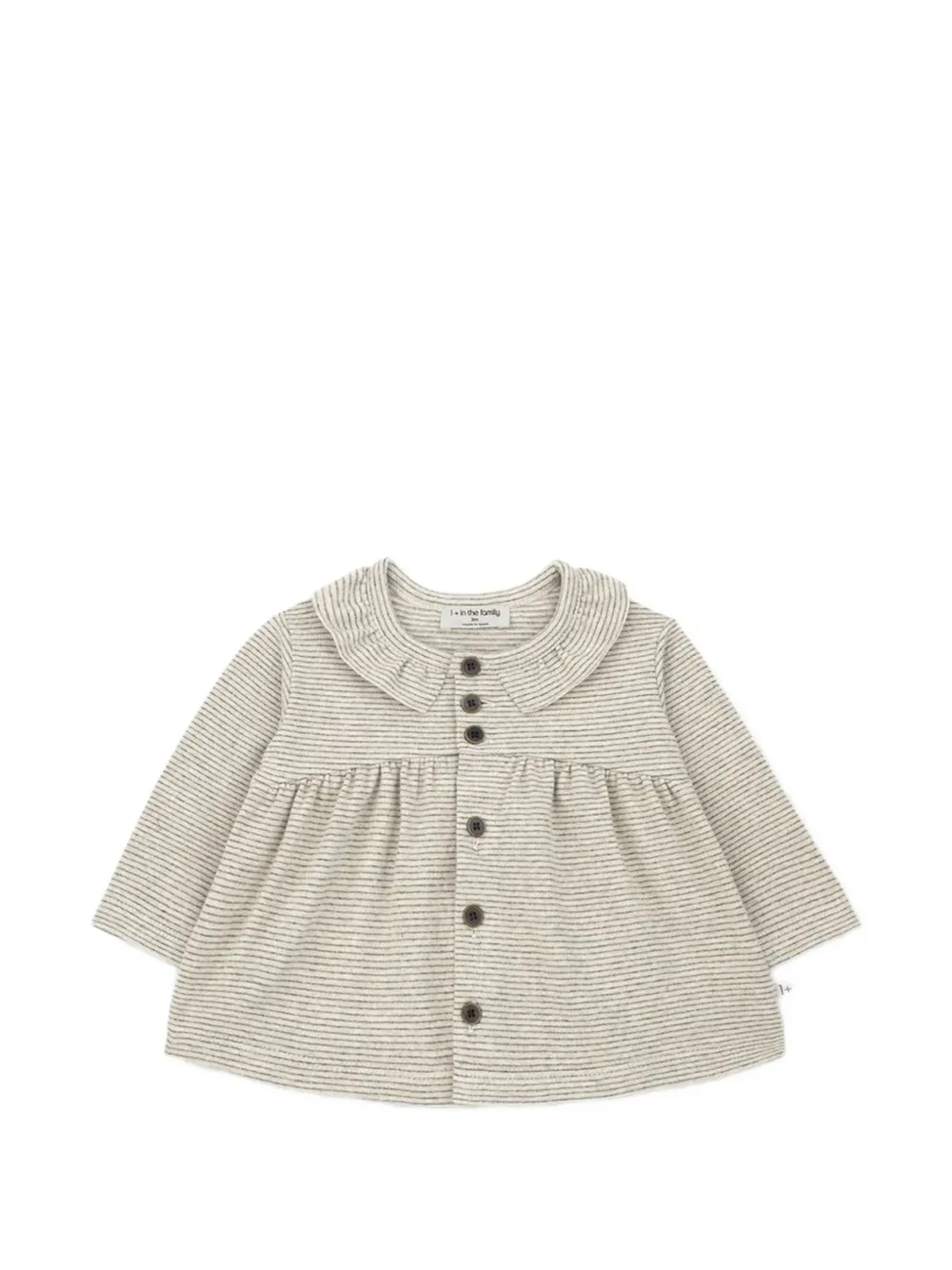 1+ In The Family striped peter pan collar cardigan - Toni neutri