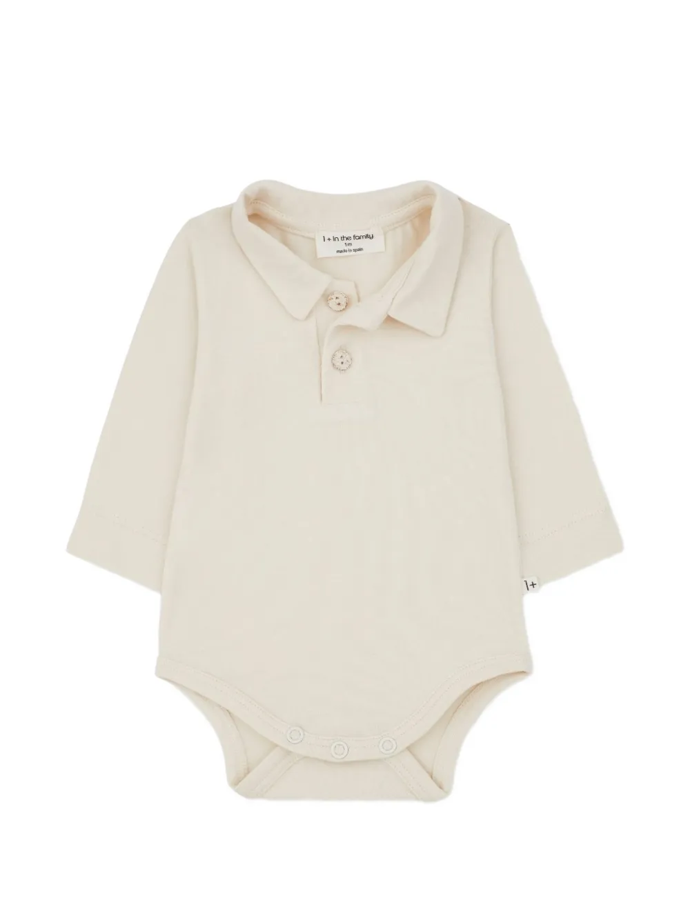 1+ In The Family Aniol buttoned polo-collar body - Toni neutri