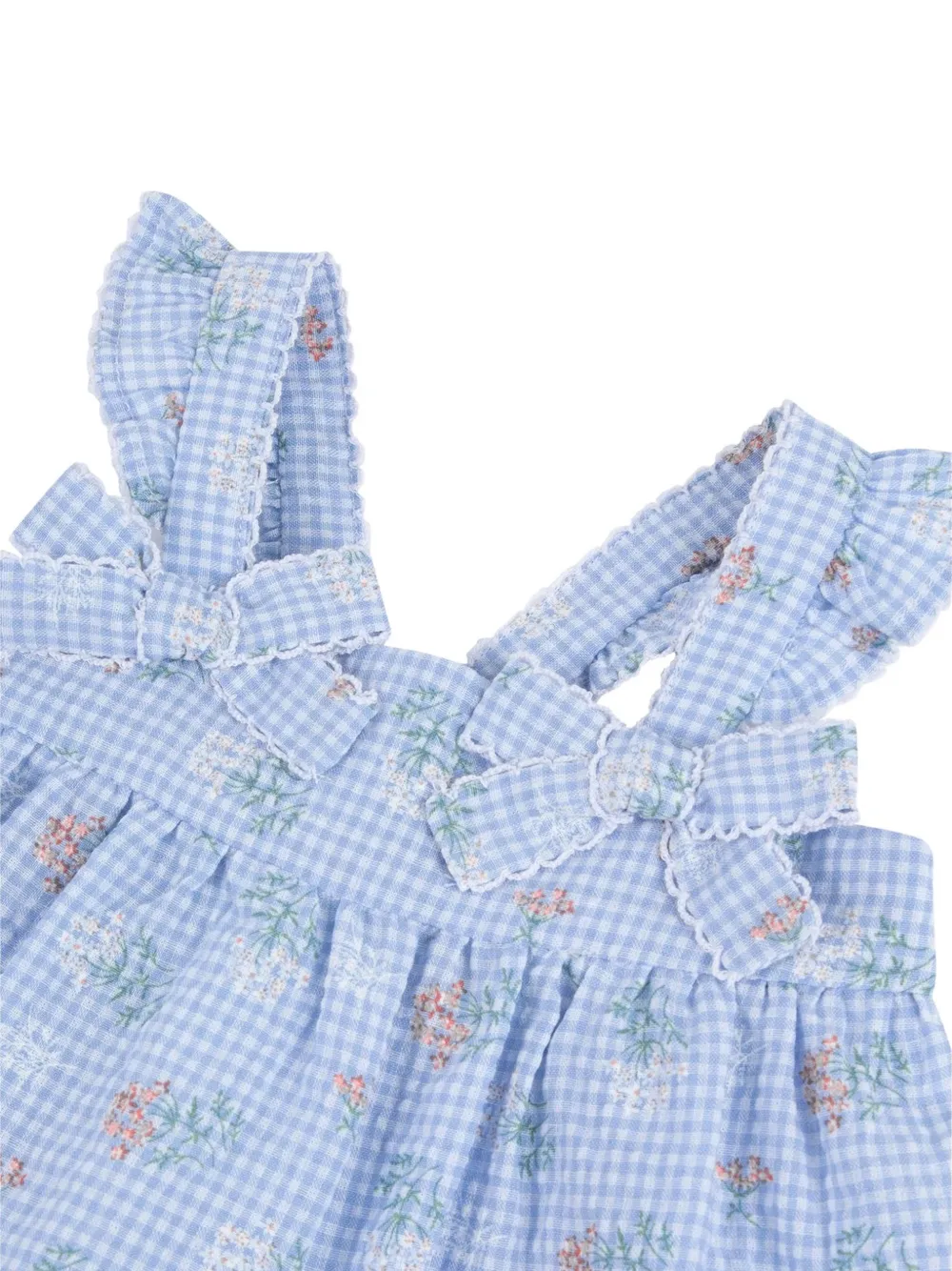 Tartine Et Chocolat Shirt met bloemen-print en geknoopte details Blauw