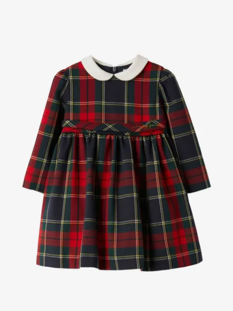 Il Gufo empire-style tartan-pattern dress 