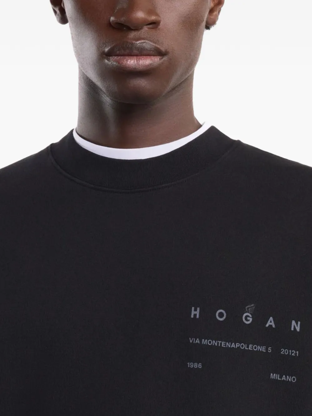 Hogan Sweater met ronde hals Zwart
