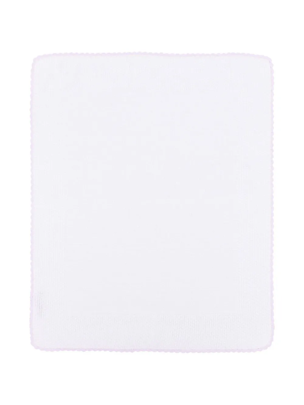 Little Bear knitted contrasting-trim blanket - Bianco